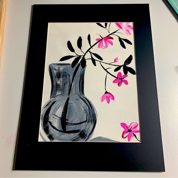 Original Artwork Acrylic on Canvas Sheet Impressionism Simple Design 12 x 16 - Picture 1 of 12